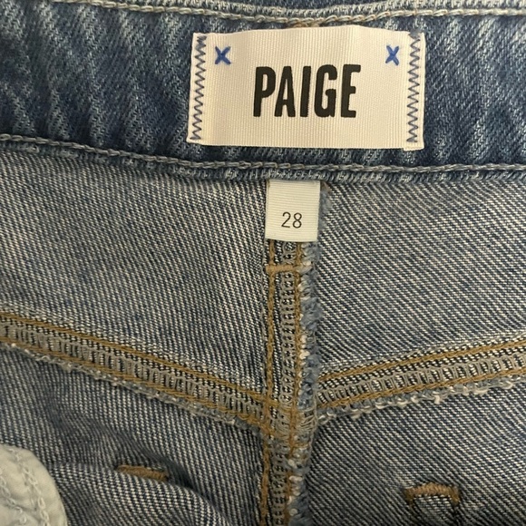 NWT Paige Noella Straight Sledge Destructed Jeans. Size 28 Petite. - Picture 12 of 16